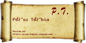 Pósz Tóbia névjegykártya
